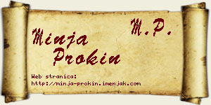 Minja Prokin vizit kartica